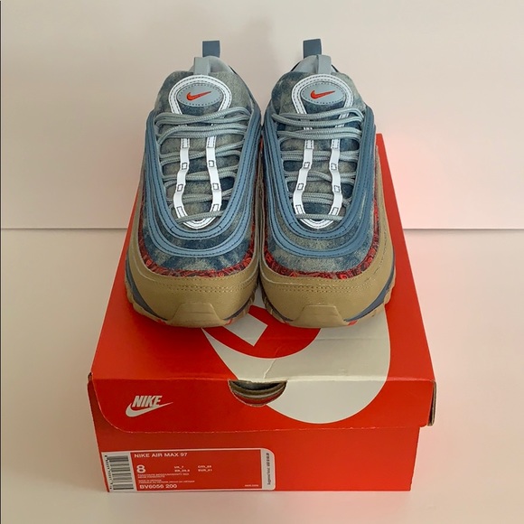 Nike Air Max 97 men size 8 denim sneakers shoes - Picture 2 of 8